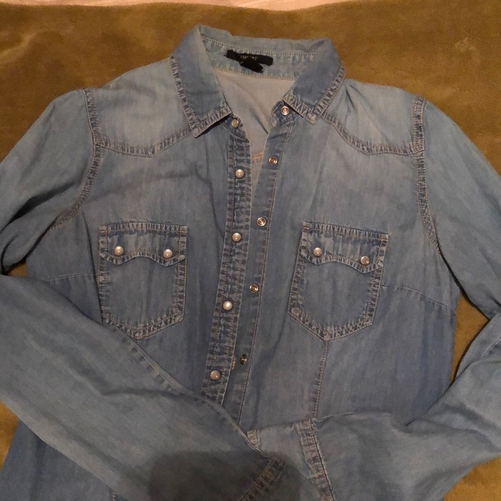 Forever 21 jean button down
